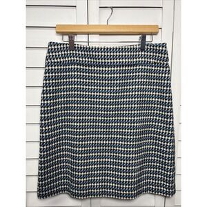 Talbots Houndstooth Wool Blend Lined Pencil Skirt Women's Size 10P